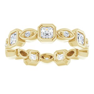 Accented Bezel-Set Eternity Band