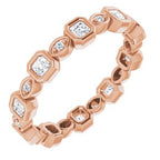 Accented Bezel-Set Eternity Band