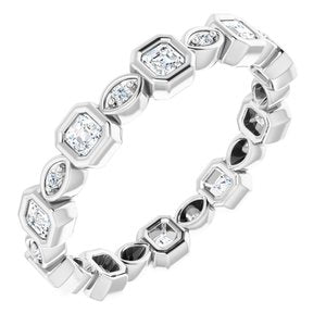 Accented Bezel-Set Eternity Band