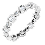 Accented Bezel-Set Eternity Band