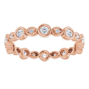 Accented Bezel-Set Eternity Band