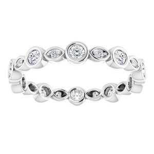 Accented Bezel-Set Eternity Band
