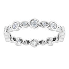 Accented Bezel-Set Eternity Band