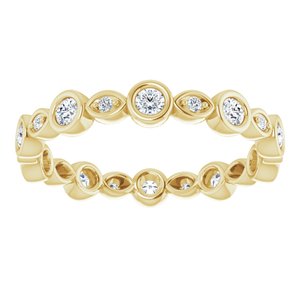 Accented Bezel-Set Eternity Band