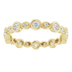 Accented Bezel-Set Eternity Band