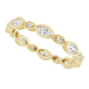 Accented Bezel-Set Eternity Band