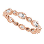 Accented Bezel-Set Eternity Band