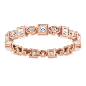 Accented Bezel-Set Eternity Band