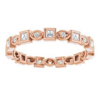 Accented Bezel-Set Eternity Band
