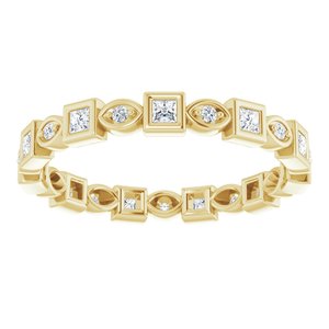 Accented Bezel-Set Eternity Band