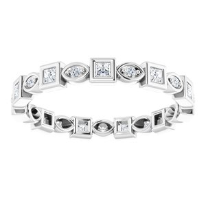 Accented Bezel-Set Eternity Band