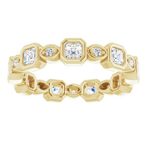 Accented Bezel-Set Eternity Band