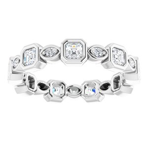 Accented Bezel-Set Eternity Band