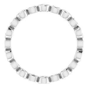 Accented Bezel-Set Eternity Band