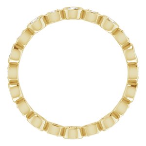 Accented Bezel-Set Eternity Band