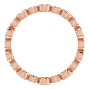 Accented Bezel-Set Eternity Band