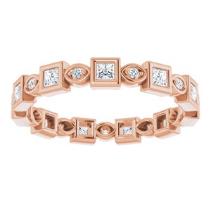 Accented Bezel-Set Eternity Band