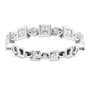 Accented Bezel-Set Eternity Band