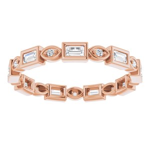 Accented Bezel-Set Eternity Band