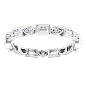 Accented Bezel-Set Eternity Band