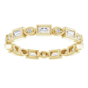 Accented Bezel-Set Eternity Band