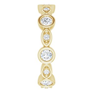 Accented Bezel-Set Eternity Band