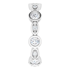 Accented Bezel-Set Eternity Band