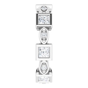 Accented Bezel-Set Eternity Band