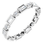 Accented Bezel-Set Eternity Band