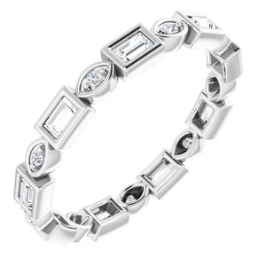 Accented Bezel-Set Eternity Band