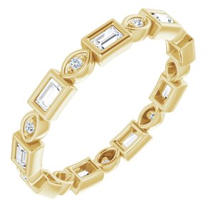 Accented Bezel-Set Eternity Band
