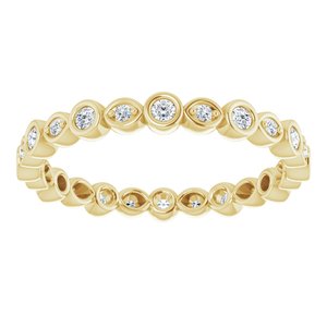 Accented Bezel-Set Eternity Band