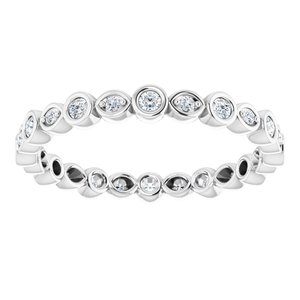 Accented Bezel-Set Eternity Band