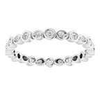 Accented Bezel-Set Eternity Band