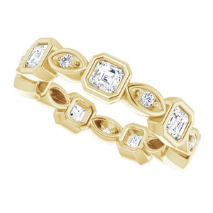 Accented Bezel-Set Eternity Band