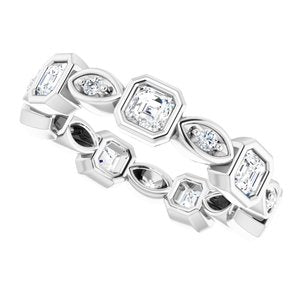 Accented Bezel-Set Eternity Band