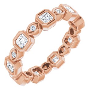 Accented Bezel-Set Eternity Band