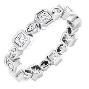 Accented Bezel-Set Eternity Band