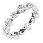 Accented Bezel-Set Eternity Band