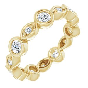 Accented Bezel-Set Eternity Band