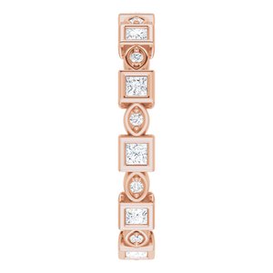 Accented Bezel-Set Eternity Band