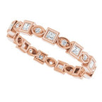 Accented Bezel-Set Eternity Band