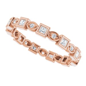 Accented Bezel-Set Eternity Band