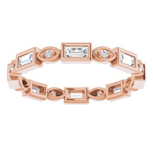 Accented Bezel-Set Eternity Band