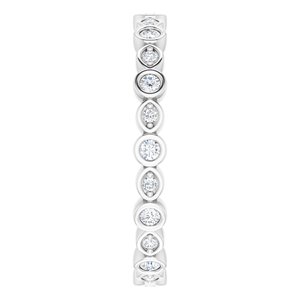 Accented Bezel-Set Eternity Band