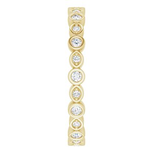 Accented Bezel-Set Eternity Band