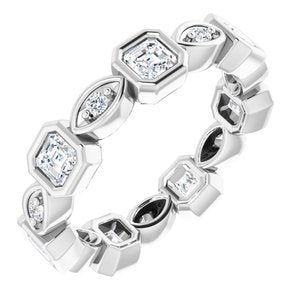 Accented Bezel-Set Eternity Band