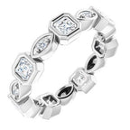 Accented Bezel-Set Eternity Band