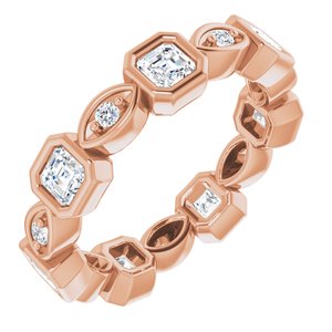 Accented Bezel-Set Eternity Band