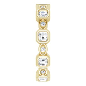 Accented Bezel-Set Eternity Band